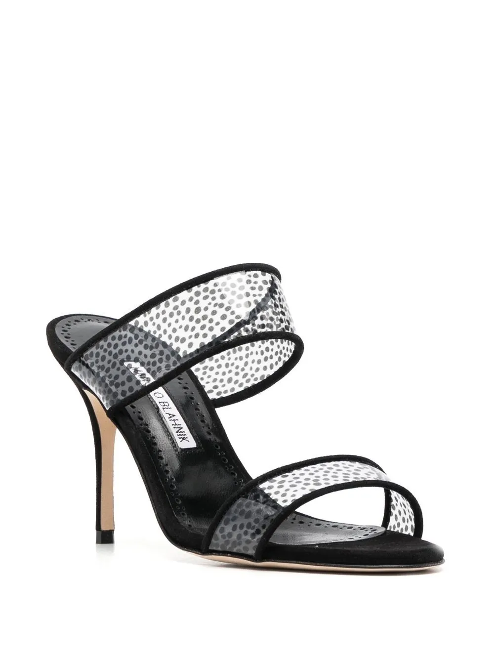 Women Manolo Blahnik Bold Polka-dot Print Sandals 2 Women Manolo Blahnik Bold Polka-dot Print Sandals - Image 2