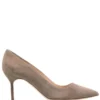 Women Manolo Blahnik Suede Pointed Toe Pumps