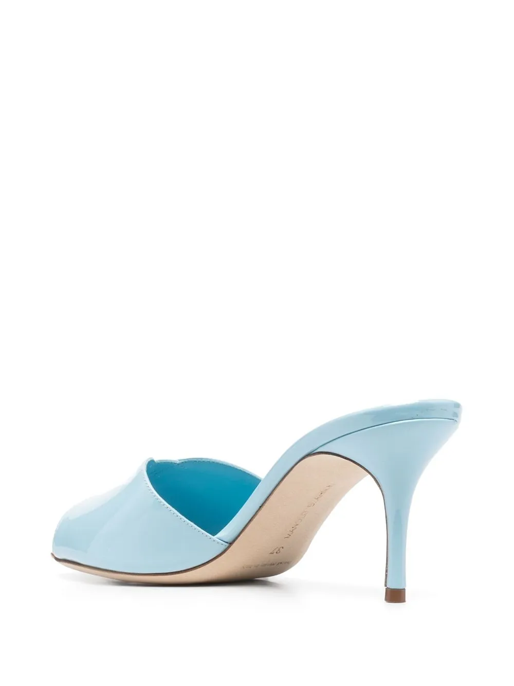 Women Manolo Blahnik Houramu 70mm Leather Mules 3 Women Manolo Blahnik Houramu 70mm Leather Mules - Image 3