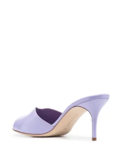 Women Manolo Blahnik 80mm Leather Mules -Manolo Blahnik 19701998 44202081 1000