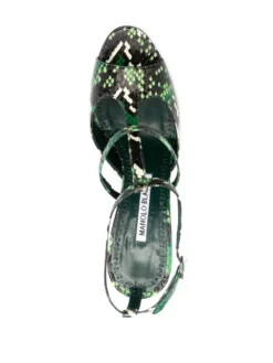 Women Manolo Blahnik Snakeskin-effect 100mm Sandals 7 Women Manolo Blahnik Snakeskin-effect 100mm Sandals -Manolo Blahnik 19702418 44202066 1000