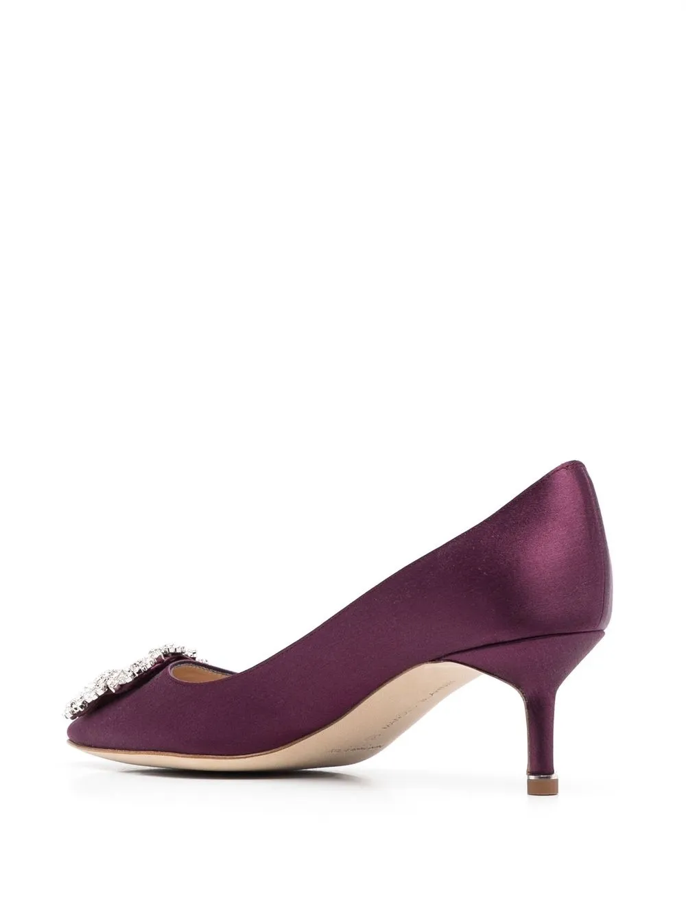 Women Manolo Blahnik Hangisi Crystal-buckle 50mm Pumps 3 Women Manolo Blahnik Hangisi Crystal-buckle 50mm Pumps - Image 3