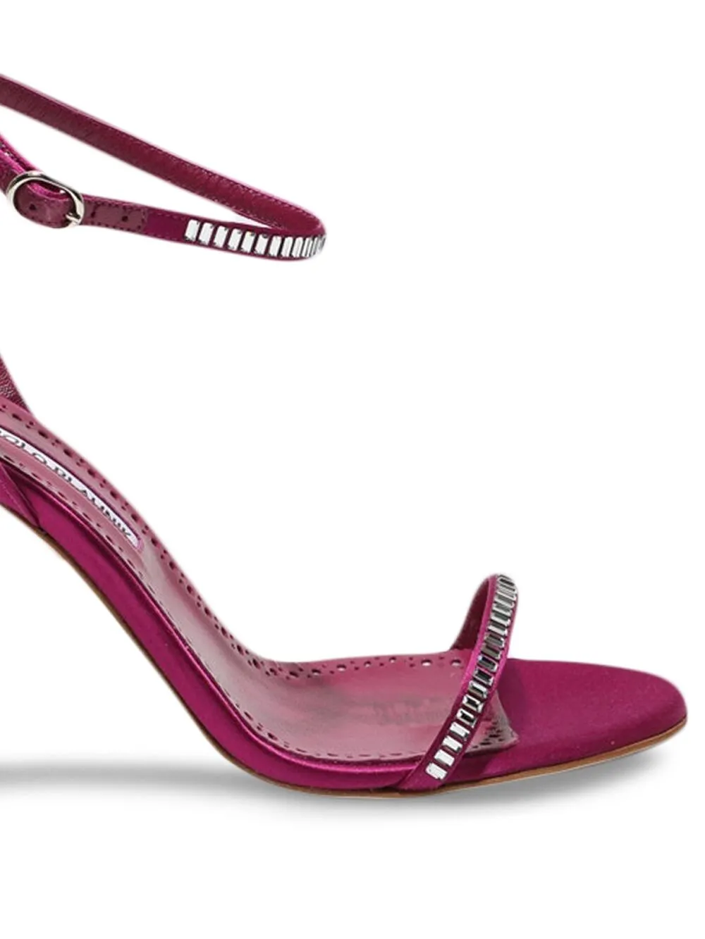 Women Manolo Blahnik Crinastra 105mm Satin Strappy Sandals 2 Women Manolo Blahnik Crinastra 105mm Satin Strappy Sandals - Image 2