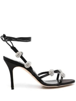 Women Manolo Blahnik Elsaka 100mm Embellished Sandals