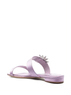 Women Manolo Blahnik Crystal Embellished Flat Mules -Manolo Blahnik 19776095 44475318 1000