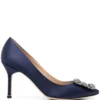 Women Manolo Blahnik Hangisi 90mm Satin-finish Pumps