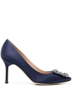 Women Manolo Blahnik Hangisi 90mm Satin-finish Pumps