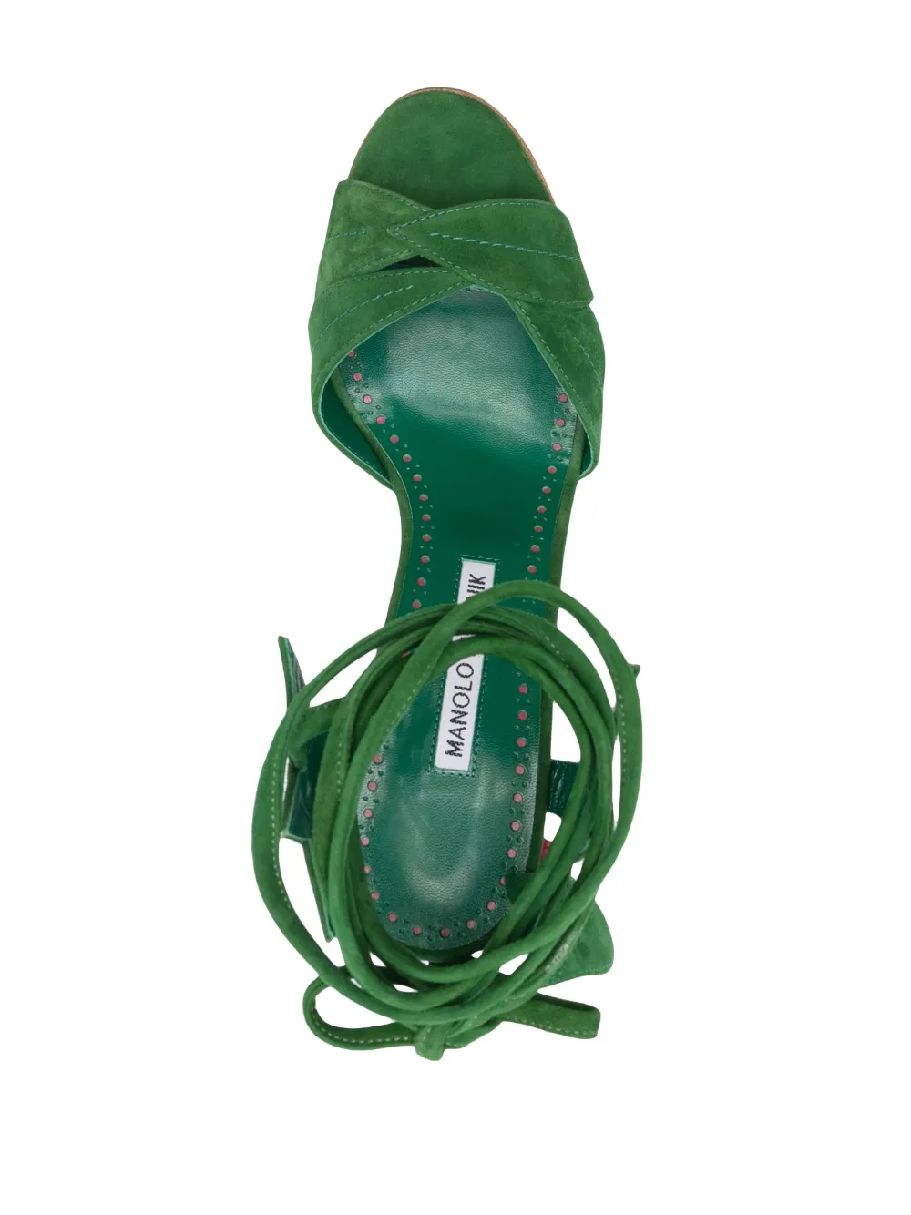 Women Manolo Blahnik 110mm Leaf-motif Leather Sandals 4 Women Manolo Blahnik 110mm Leaf-motif Leather Sandals - Image 4