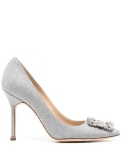 Women Manolo Blahnik Hangisi 110mm Glitter Pumps