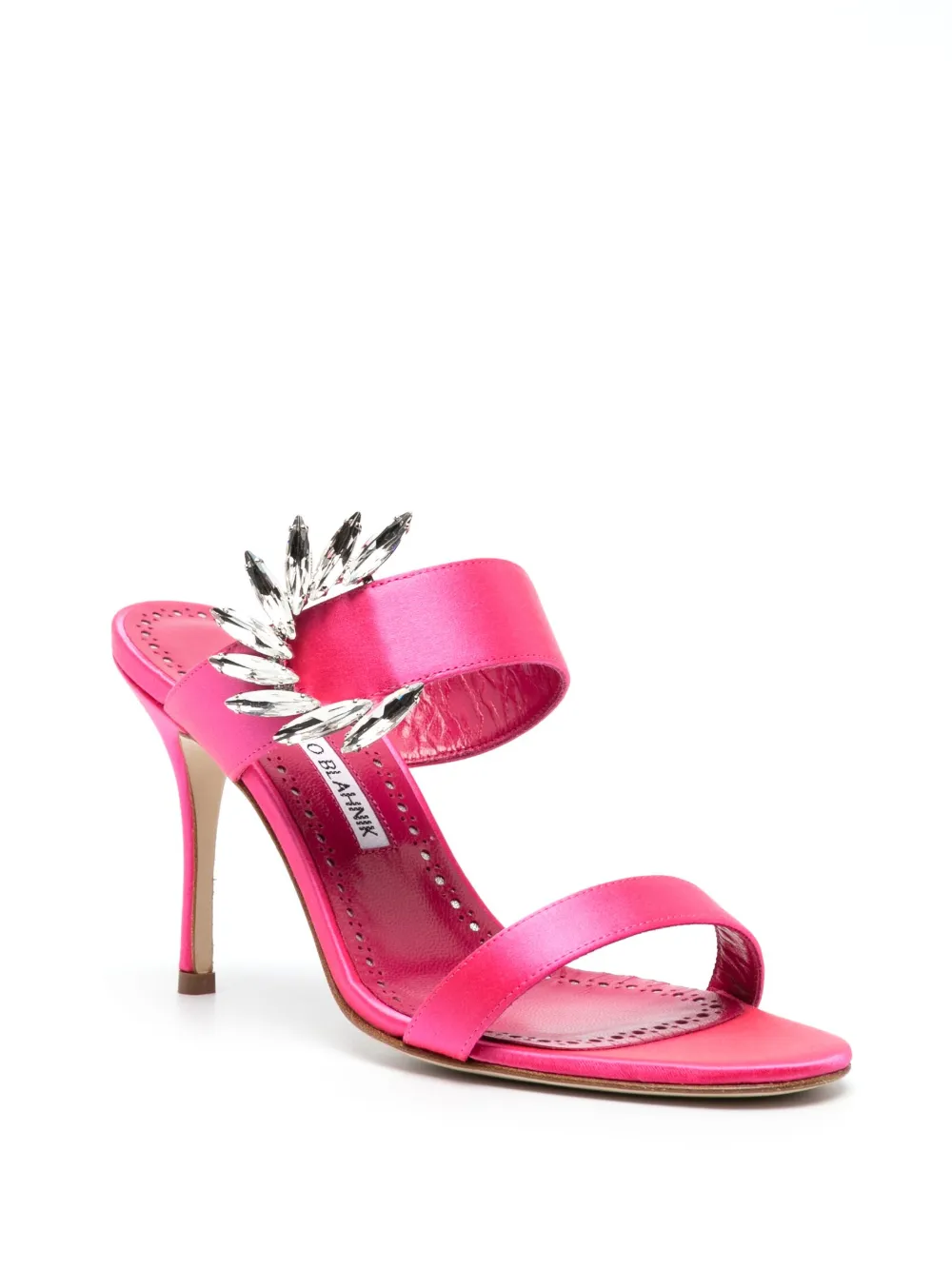 Women Manolo Blahnik 100mm Crystal-embellished Sandals 2 Women Manolo Blahnik 100mm Crystal-embellished Sandals - Image 2