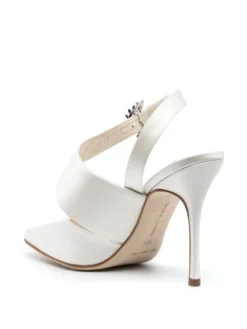 Women Manolo Blahnik Hafela Satin Embellished Pumps -Manolo Blahnik 19928279 44930744 1000