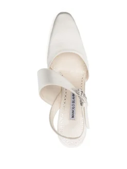 Women Manolo Blahnik Hafela Satin Embellished Pumps -Manolo Blahnik 19928279 44932164 1000