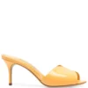 Women Manolo Blahnik Low Heel Leather Sandals