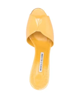 Women Manolo Blahnik Low Heel Leather Sandals -Manolo Blahnik 19928346 44777161 1000