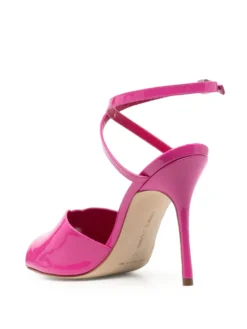 Women Manolo Blahnik Hourani 110mm Patent-finish Sandals -Manolo Blahnik 19928353 44776739 1000