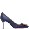 Women Manolo Blahnik Hangisi Satin Pumps
