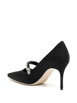 Women Manolo Blahnik 100mm Crystal-embellished Leather Pumps -Manolo Blahnik 19957552 50168337 1000