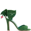 Women Manolo Blahnik Ossie 105mm Suede Lace-up Sandals