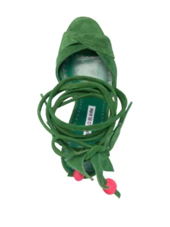 Women Manolo Blahnik Ossie 105mm Suede Lace-up Sandals -Manolo Blahnik 19979262 45093360 1000