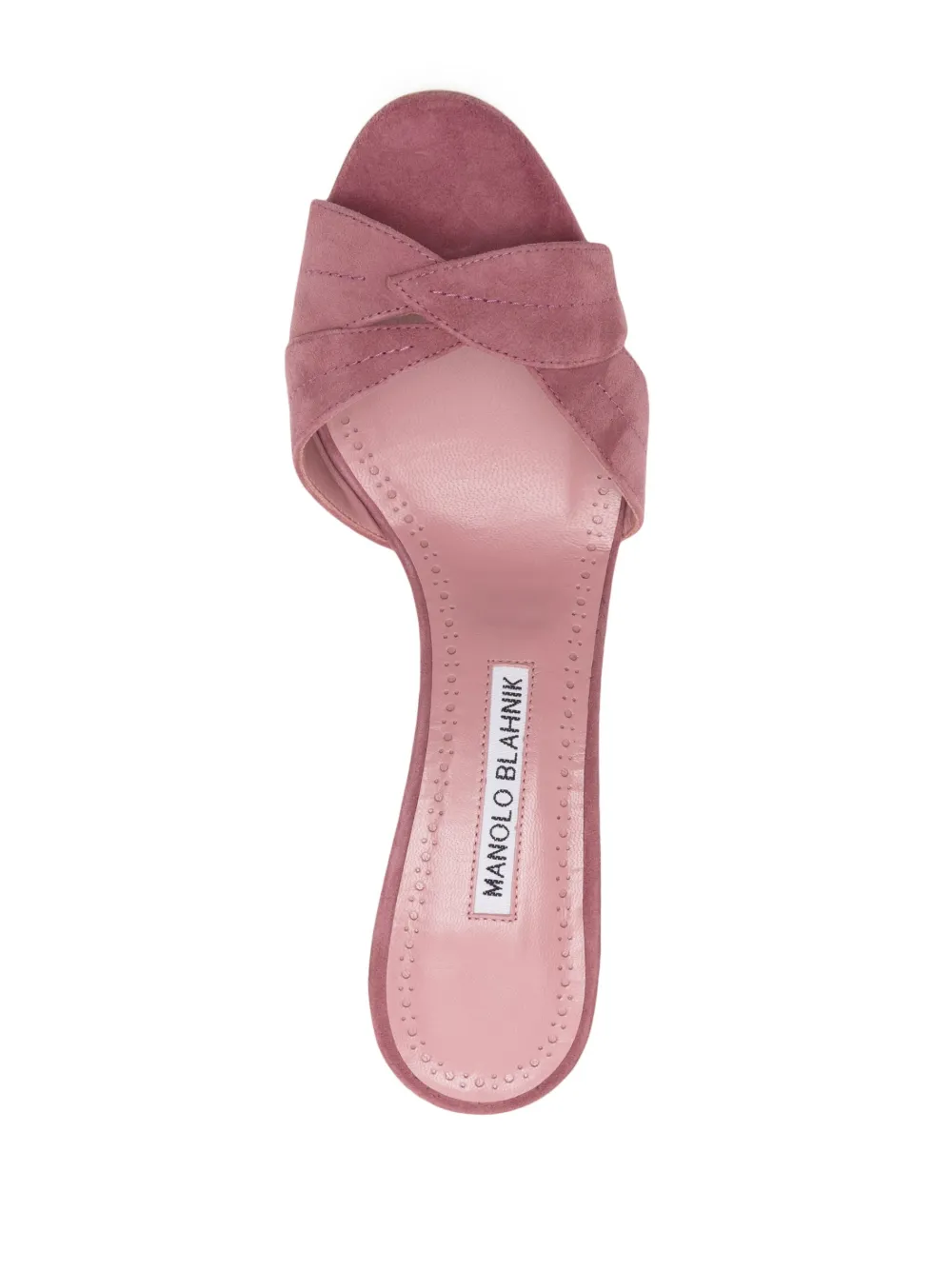 Women Manolo Blahnik Open-toe 70mm Leather Mules 4 Women Manolo Blahnik Open-toe 70mm Leather Mules - Image 4