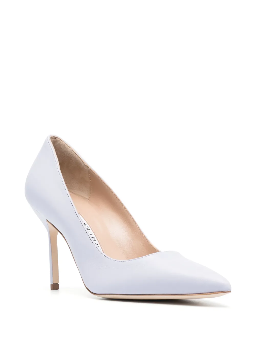 Women Manolo Blahnik BB 90mm Metallic-effect Leather Pumps 2 Women Manolo Blahnik BB 90mm Metallic-effect Leather Pumps - Image 2