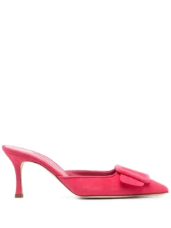 Women Manolo Blahnik 70mm Buckle-detail Pointed Mules