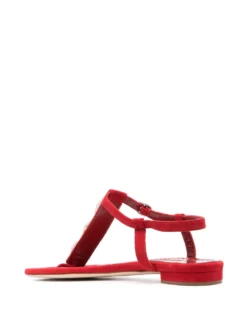 Women Manolo Blahnik Crystal-embellished Flat Sandals -Manolo Blahnik 20076253 45240109 1000