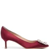 Women Manolo Blahnik Hangisi Crystal-buckle Pumps