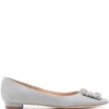 Women Manolo Blahnik Hangisiflat Glitter Flat Shoes