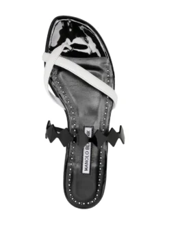 Women Manolo Blahnik Sulafa Leather Flat Sandals 7 Women Manolo Blahnik Sulafa Leather Flat Sandals -Manolo Blahnik 20128890 50312099 1000