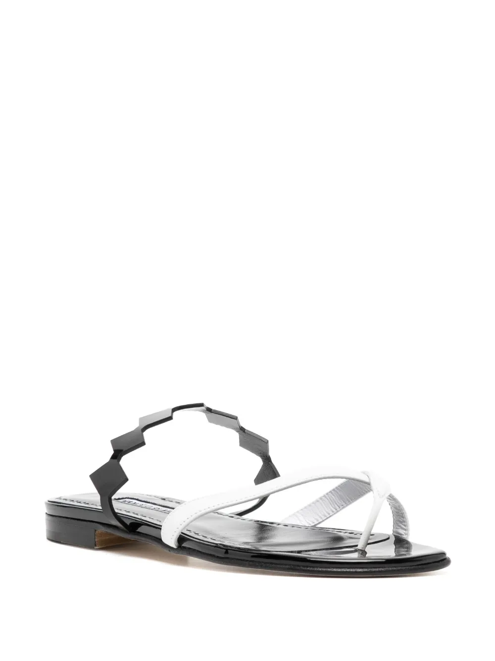 Women Manolo Blahnik Sulafa Leather Flat Sandals 2 Women Manolo Blahnik Sulafa Leather Flat Sandals - Image 2