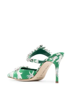 Women Manolo Blahnik Lurum Silk Mules -Manolo Blahnik 20146271 50097836 1000