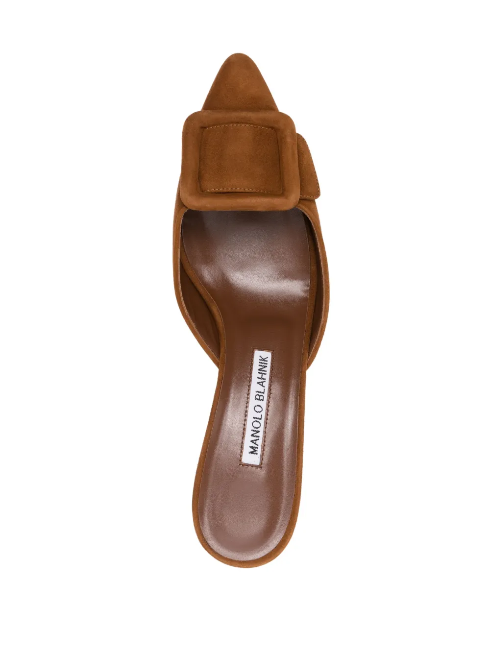 Women Manolo Blahnik Maysale Buckle-embellished 50mm Mules 4 Women Manolo Blahnik Maysale Buckle-embellished 50mm Mules - Image 4