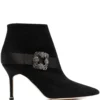 Women Manolo Blahnik Plinianu 90mm Ankle Boots