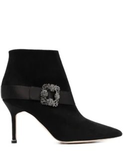 Women Manolo Blahnik Plinianu 90mm Ankle Boots