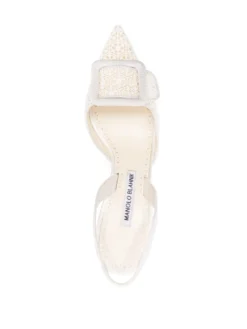 Women Manolo Blahnik Lace-panelling Buckle-detail Pumps -Manolo Blahnik 20306997 50407870 1000