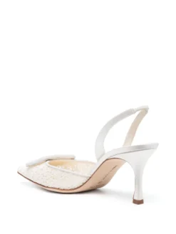 Women Manolo Blahnik Lace-panelling Buckle-detail Pumps -Manolo Blahnik 20306997 50407872 1000
