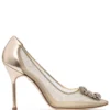 Women Manolo Blahnik Hangisi 110mm Mesh-panels Pumps