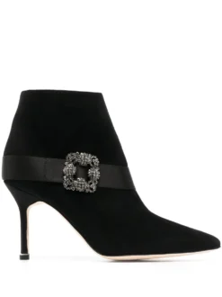 Women Manolo Blahnik Plinianu 90mm Embellished Ankle Boots