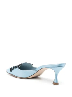 Women Manolo Blahnik Kaynamu 50mm Lace-detailing Mules -Manolo Blahnik 20515843 50560728 1000