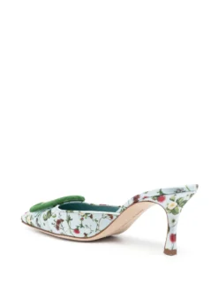 Women Manolo Blahnik Maysale 75mm Floral-print Mules -Manolo Blahnik 20516161 50562767 1000