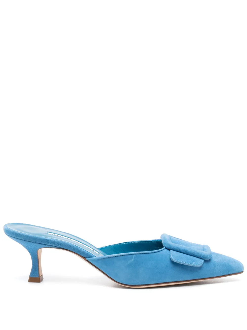 Women Manolo Blahnik Maysale 50mm Suede Mules 1 Women Manolo Blahnik Maysale 50mm Suede Mules