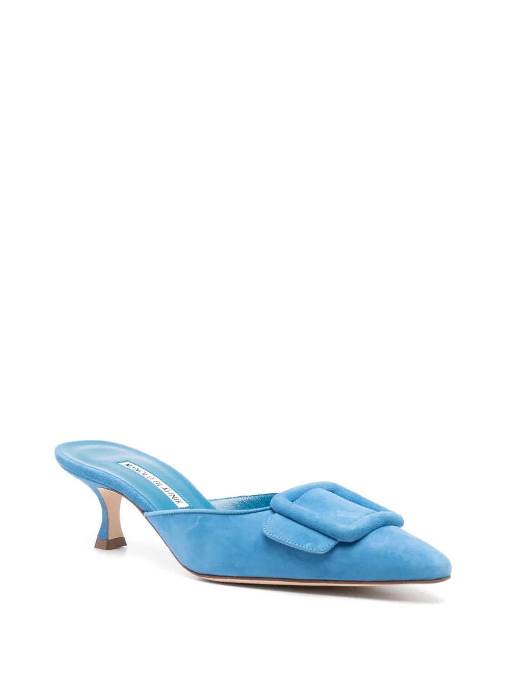 Women Manolo Blahnik Maysale 50mm Suede Mules 2 Women Manolo Blahnik Maysale 50mm Suede Mules - Image 2