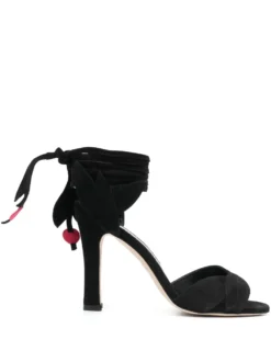 Women Manolo Blahnik Ossie 100mm Open-toe Suede Sandals