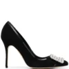 Women Manolo Blahnik Tuberian 105mm Crystal-buckle Pumps