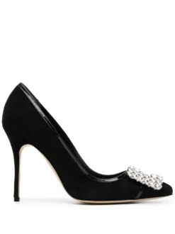 Women Manolo Blahnik Tuberian 105mm Crystal-buckle Pumps