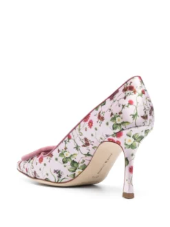 Women Manolo Blahnik 90mm Floral-print Leather Pumps -Manolo Blahnik 20633052 50657071 1000