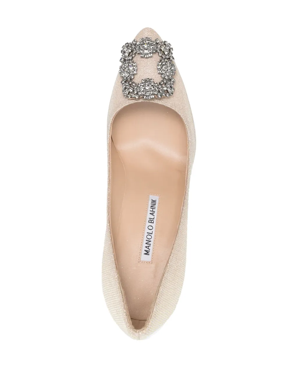 Women Manolo Blahnik Hangisi 100mm Glitter-embellished Pumps 4 Women Manolo Blahnik Hangisi 100mm Glitter-embellished Pumps - Image 4