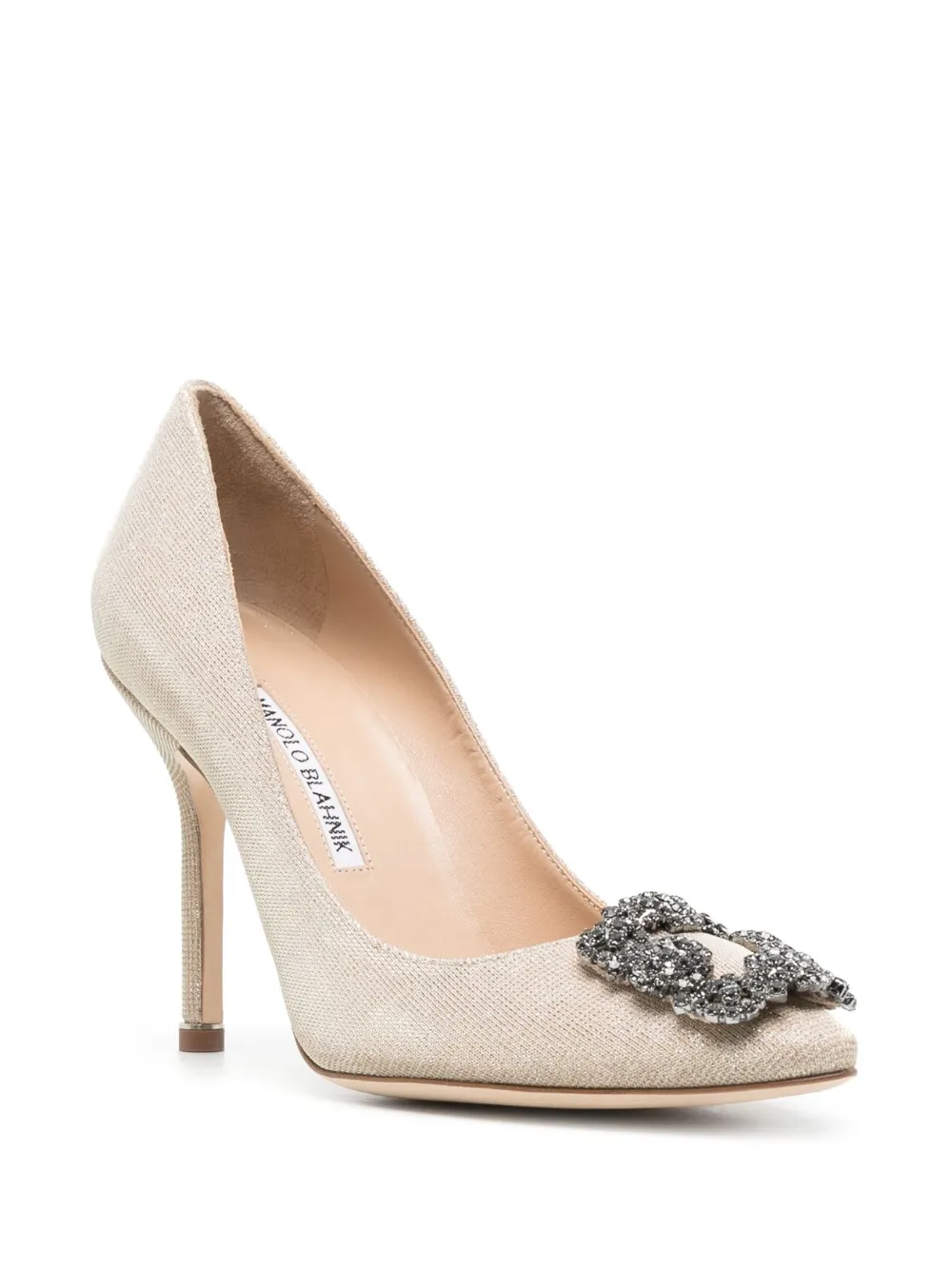 Women Manolo Blahnik Hangisi 100mm Glitter-embellished Pumps 2 Women Manolo Blahnik Hangisi 100mm Glitter-embellished Pumps - Image 2