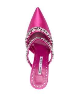 Women Manolo Blahnik Vedadamu 80mm Crystal-embellished Mules -Manolo Blahnik 20662896 50631316 1000
